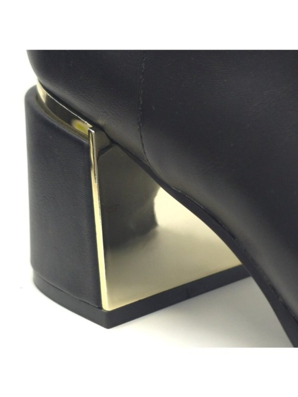 BCBGeneration Black Leather Block Heel Ankle Boots 8M - Picture 8 of 12